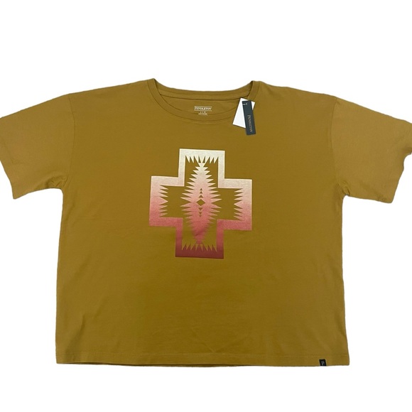 Pendleton Cropped Short Sleeve Graphic Tee Size 12 - Picture 3 of 8